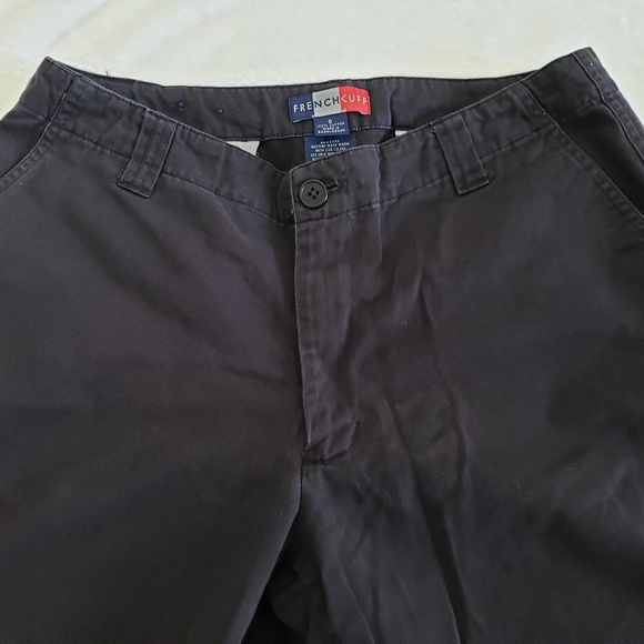 French Kuff Black 100% Cotton Capris Size 8 - Picture 4 of 6